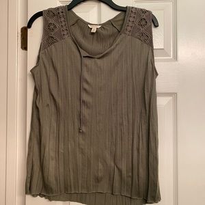 Olive green tank top